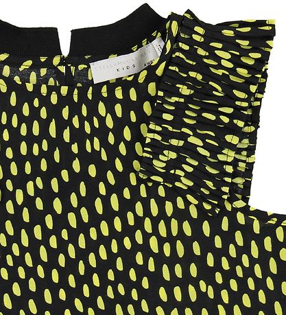 Stella McCartney Kids Top - Sort m. Gule Prikker/Flæser