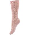 Condor Knæstrømper - Strik - Rosa m. Glimmer