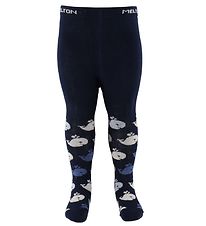 Melton Strømpebukser - Navy m. Hvaler