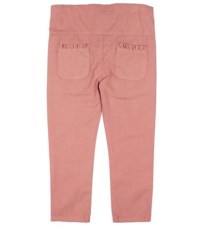 En Fant Bukser - Mørk Rosa m. Flæser