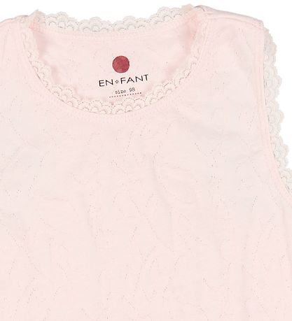 En Fant Top - Lyserød m. hulmønster