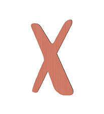 Sebra Træbogstaver - X - Watermelon Pink