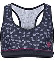 Hummel Bikini top - HMLCatalina - UV50+ - Navy m. Blomster