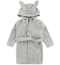 Pippi Baby Badekåbe - Grå m. Kanin