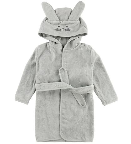 Pippi Baby Badekåbe - Grå m. Kanin