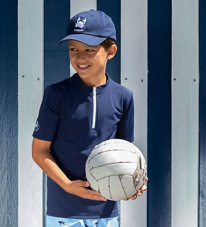 Petit Crabe Badebluse k/æ - Max - UV50+ - Navy