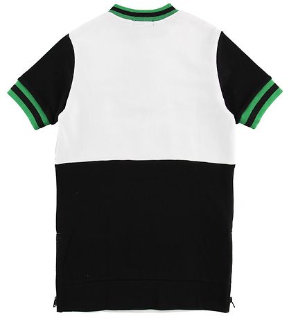 Stella McCartney Kids Kjole - Sweat - Hvid/Sort m. Grøn