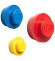 LEGO® Storage Knagerækkesæt - 3 stk - 10/8/5 cm - Gul/Blå/Rød
