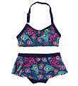 Color Kids Bikini - Tracy - Navy/Pink m. Påfuglefjer