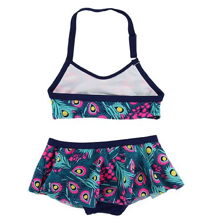 Color Kids Bikini - Tracy - Navy/Pink m. Påfuglefjer