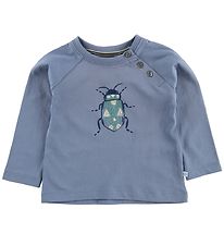 Noa Noa miniature Bluse - Støvet Blå m. Bille