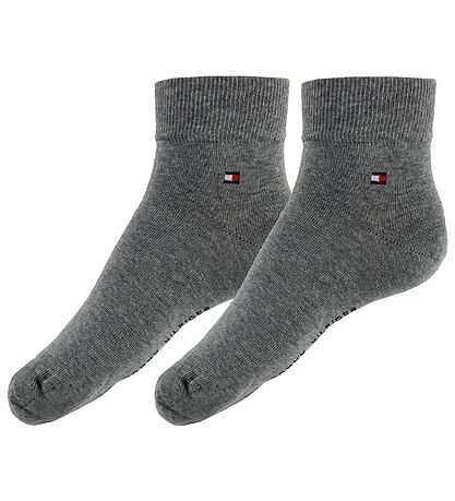 Tommy Hilfiger Strømper - 2-pak - Quarter - Gråmeleret