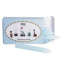 Kids by Friis Lys til Fødselsdagstog - 10 stk - Lyseblå