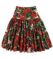 Dolce & Gabbana Nederdel - Portofino - Rød/Grøn m. Blomster