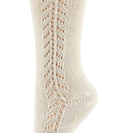 Condor Knæstrømper m. Hulmønster - Beige
