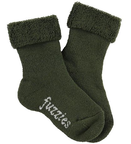 Fuzzies Gåstrømper - Armygrøn