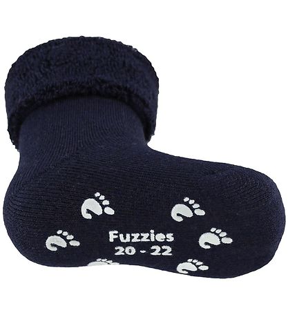 Fuzzies Gåstrømper m. Antiskrid - Navy