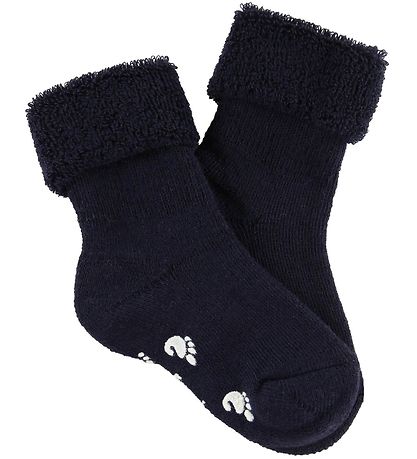 Fuzzies Gåstrømper m. Antiskrid - Navy