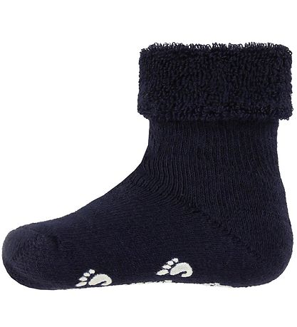 Fuzzies Gåstrømper m. Antiskrid - Navy