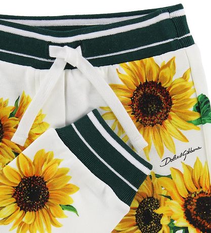 Dolce & Gabbana Sweatpants - Sunflower - Hvid/Mørkegrøn