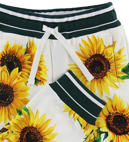 Dolce & Gabbana Sweatpants - Sunflower - Hvid/Mørkegrøn