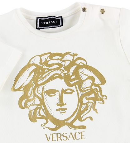 Versace T-shirt - Creme m. Guld