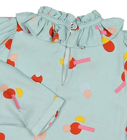 Stella McCartney Kids Bluse - Viskose - Mint m. Mønster
