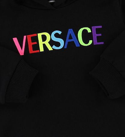 Versace Sweatkjole m. Hætte - Sort m. Tekst