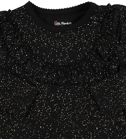 Little Wonders Bluse - Celine - Sort m. Glimmerprikker