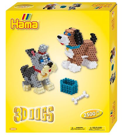 Hama Midi Perlesæt - 2500 stk. - 3D - Hunde