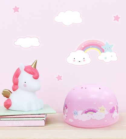 A Little Lovely Company Projektørlampe - 14x9 - Unicorn