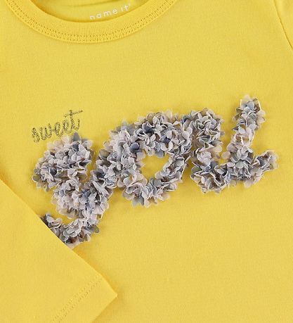 Name It Bluse - NbfFlavia - Aspen Gold m. Blomster