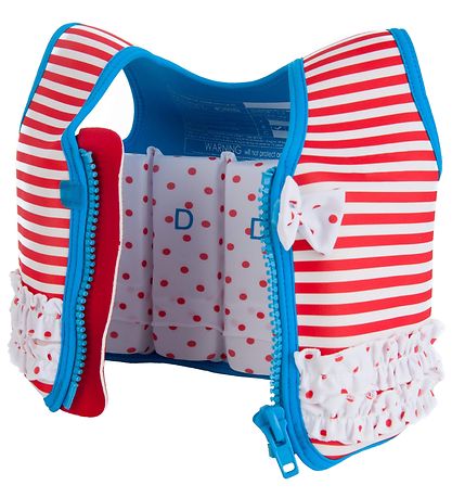 Konfidence Svømmevest - Original - Marthas Red Stripe Frills