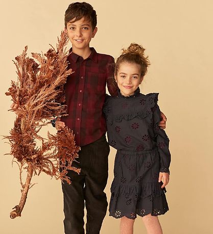 Soft Gallery Nederdel - Fern - Anthracite m. Blomster