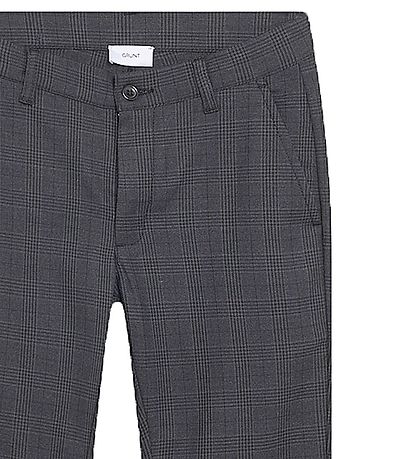 Grunt Bukser - Dude Ankle - Mørkegrå Check