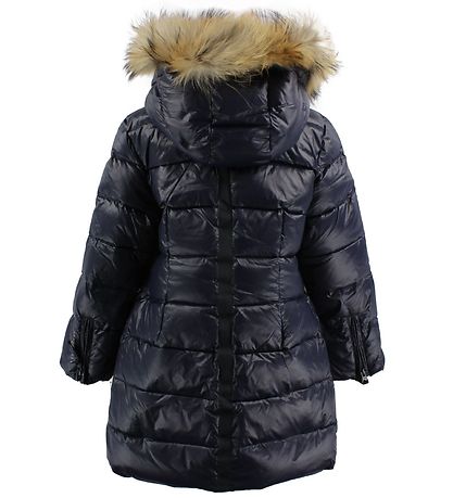 Ver de Terre Dunfrakke m. Pels - Navy