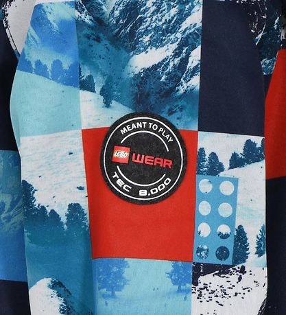 LEGO® Wear Softshelljakke - LWSinclair - Blå/Rødternet