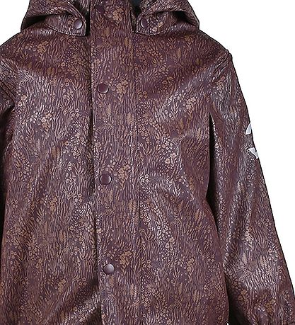Mikk-Line Regntøj m. Fleece - Fudge m. Blomsterprint
