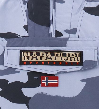 Napapijri Sommerjakke - Rainforest Anorak - Blue Camouflage