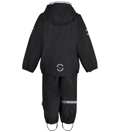 Mikk-Line Regntøj m. Seler - PU - Recycled - Black