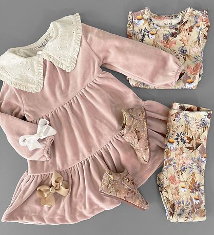 Smallstuff Kjole - Velour - Powder