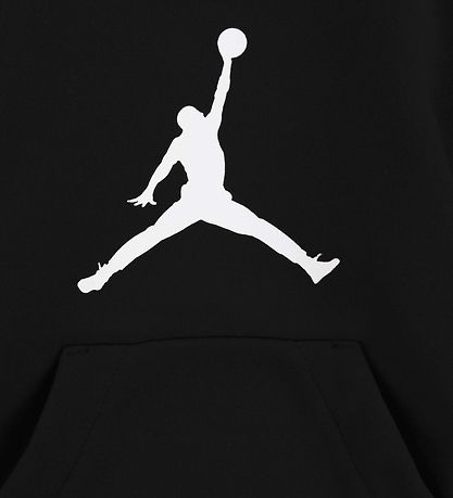 Jordan Hættetrøje - Jumpman Logo - Sort m. Hvid