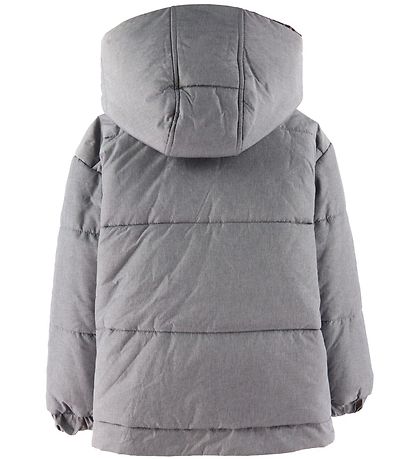 Fendi Dunjakke - Vendbar - Gråmeleret/Brun m. Allover Logo