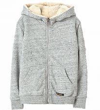 Finger In The Nose Cardigan - Vendbar - Hooper - Gråmeleret/Hvid
