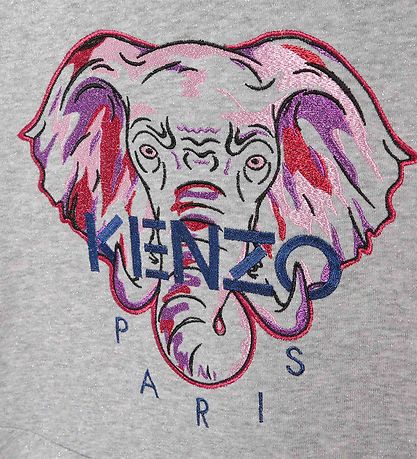 Kenzo Sweatkjole - Exclusive Edition - Gråmeleret m. Glimmer/Ele