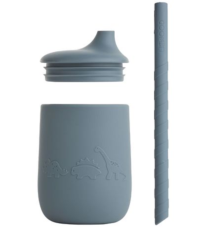 Liewood Kop m. Sugerør - Ellis - Dino Whale Blue
