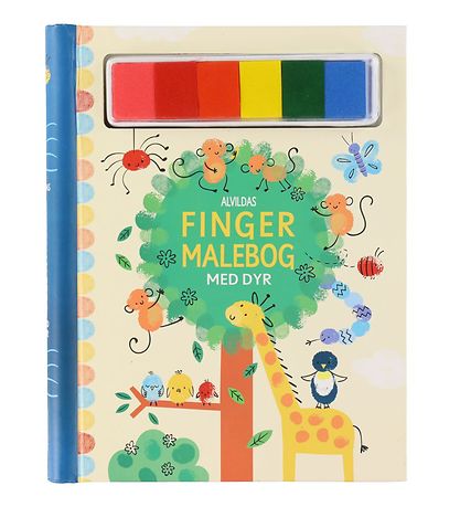 Alvilda Aktivitetsbog - Fingermalebog Med Dyr - Dansk
