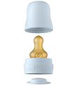 BIBS Flaskesut Sæt - 5 dele - Slow Flow - Naturgummi - Baby Blue