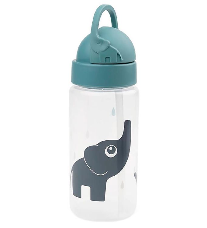 Done by Deer Drikkedunk m. Sugerør - 350 ml - Elphee - Blå