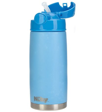 Nuby Termoflaske m. Sugerør - 420ml - Blå